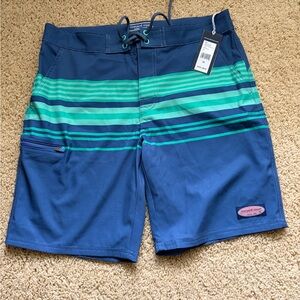 Vineyard Vines Men's Blue and Teal Board Shorts/Swim Shorts